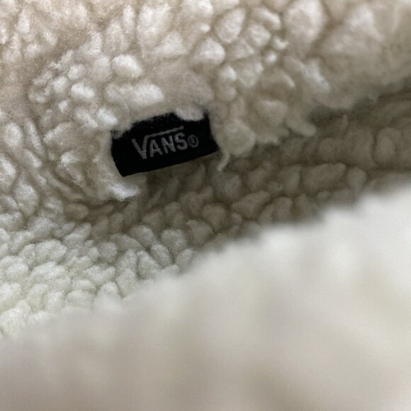 Vans Snow Out Sherpa Full Zip‎ Jacket Womens Size Large Ivory Warm & Cozy - Picture 2 of 12